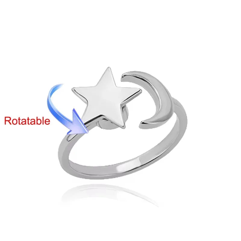 Rotating Sun Opal Ring For Women Stainless Steel - Buy One Get one Free 🔥