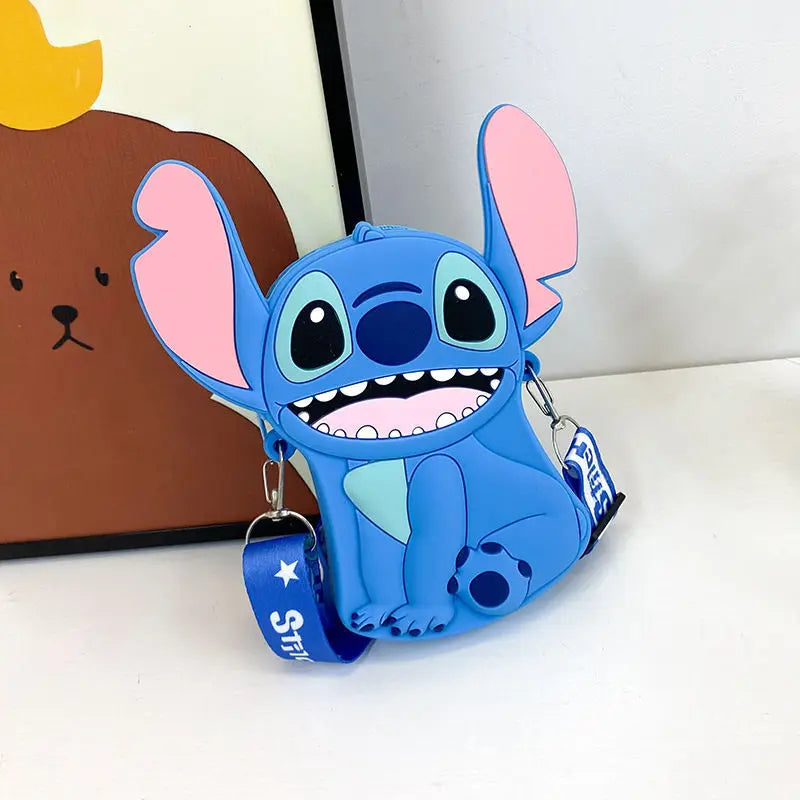 Shi Stitch cute girls silicone coin purse go out cartoon small shoulder bag - BOGO 🔥