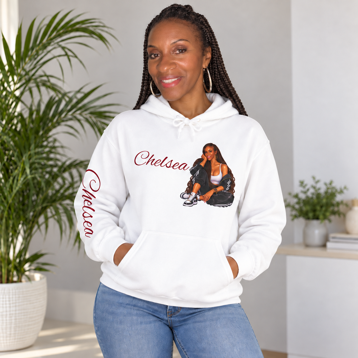 Personalized Hoodie With Your Illustrated Likeness and Name