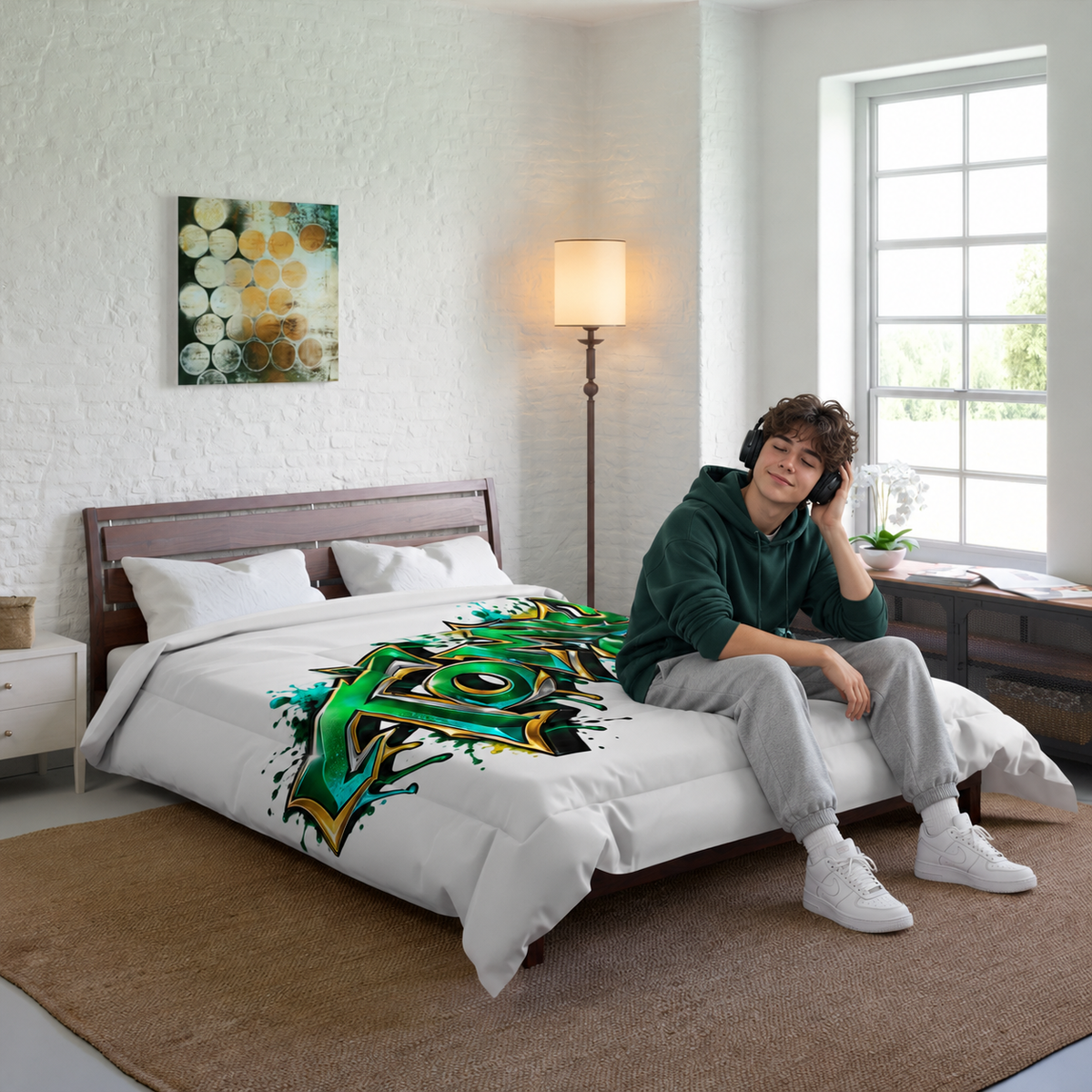 Graffiti Name Comforter — Custom Street Art Bedding