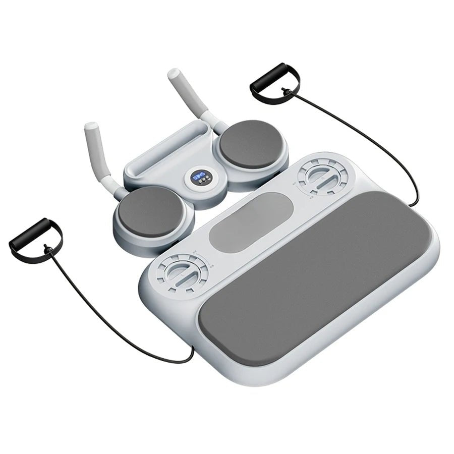 ABS 6 - in - 1 Multi - Purpose Pilates and Abdominal Training Board Set with Resistance Band, Ab Roller, Push - Up Board, Counter - BeeBeeBuys