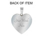 MOM RED ROSE-Engrave the back of this heart with you words!