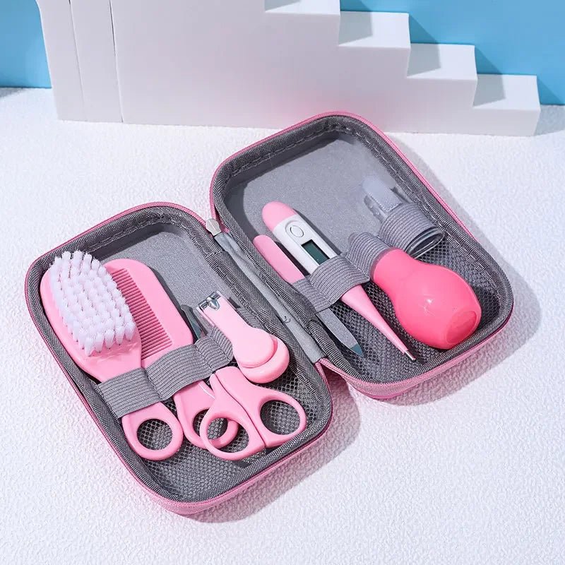 Baby Care Kit (8PCS) - Hospital - Grade Nail Clippers, Soft Brush, Safety Nasal Aspirator, Gentle Comb & | Newborn Essentials - BeeBeeBuys