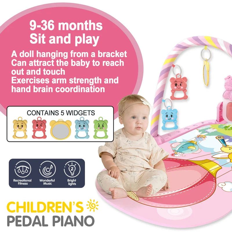 Baby Fitness Stand Music Play Gym Activity Toys Newborn P - BeeBeeBuys