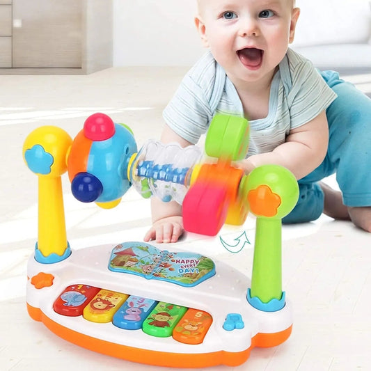 Baby Rotating Music Baby Piano Toys Kids Rotating Music Piano - BeeBeeBuys
