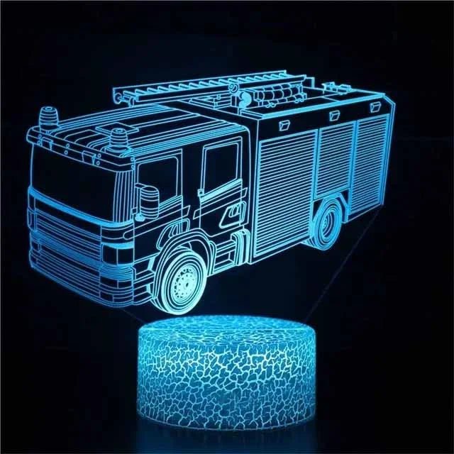 Car,Truck,Tractor,Excavator 3D Night Light LED Touch - BeeBeeBuys