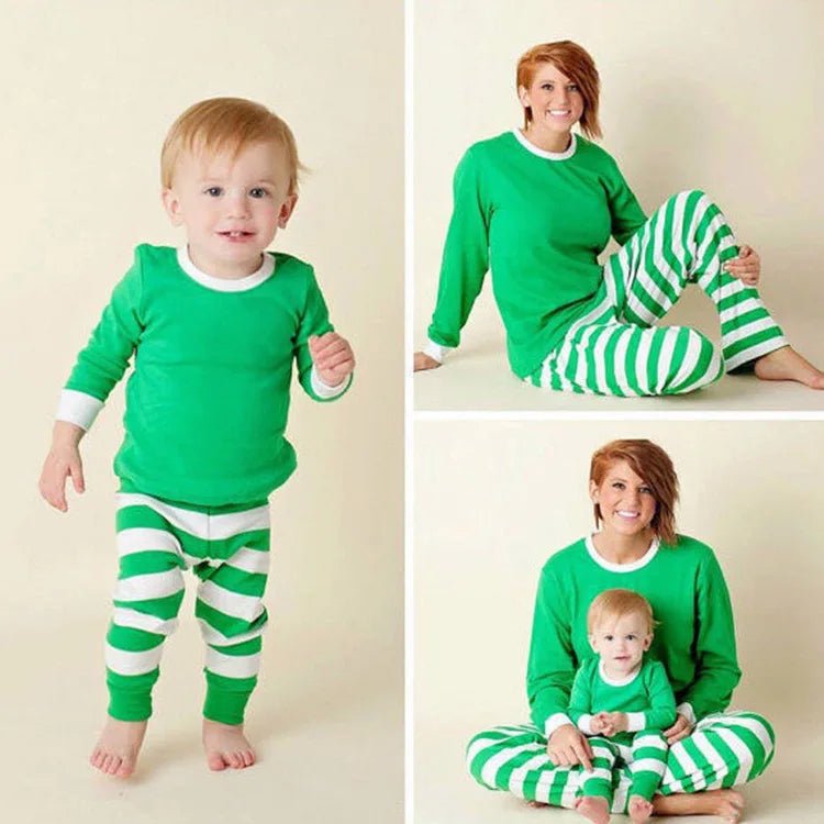 Christmas Pajama Set Pajamas Set Striped - BeeBeeBuys