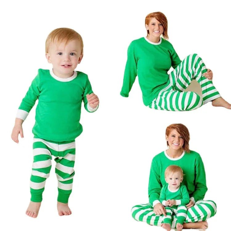 Christmas Pajama Set Pajamas Set Striped - BeeBeeBuys
