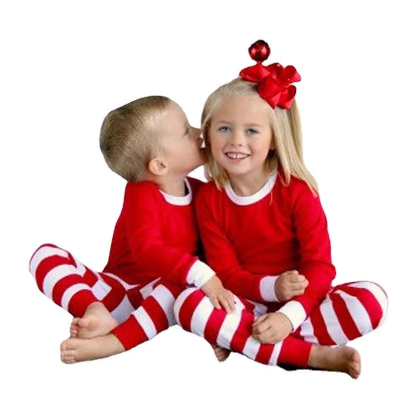 Christmas Pajama Set Pajamas Set Striped - BeeBeeBuys