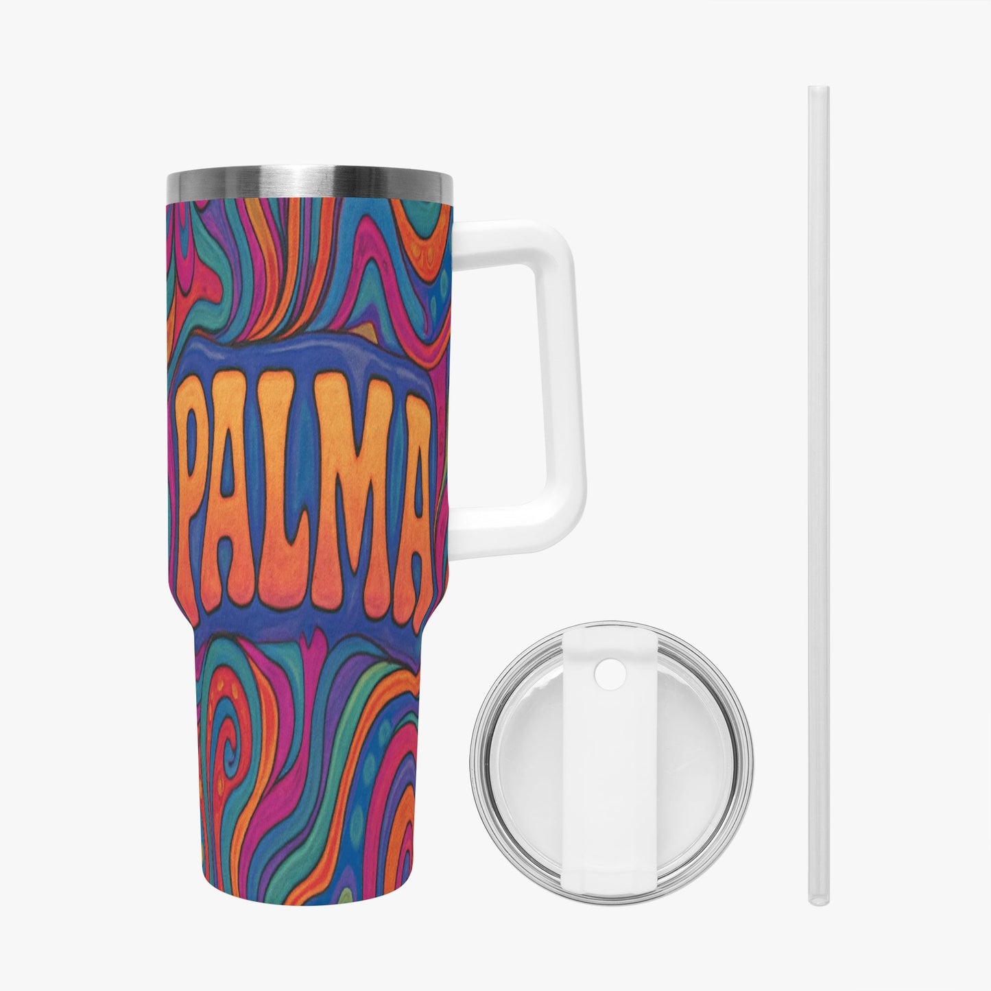 Cosmic Psychedelic 40oz Stainless Steel Car Tumbler - BeeBeeBuys