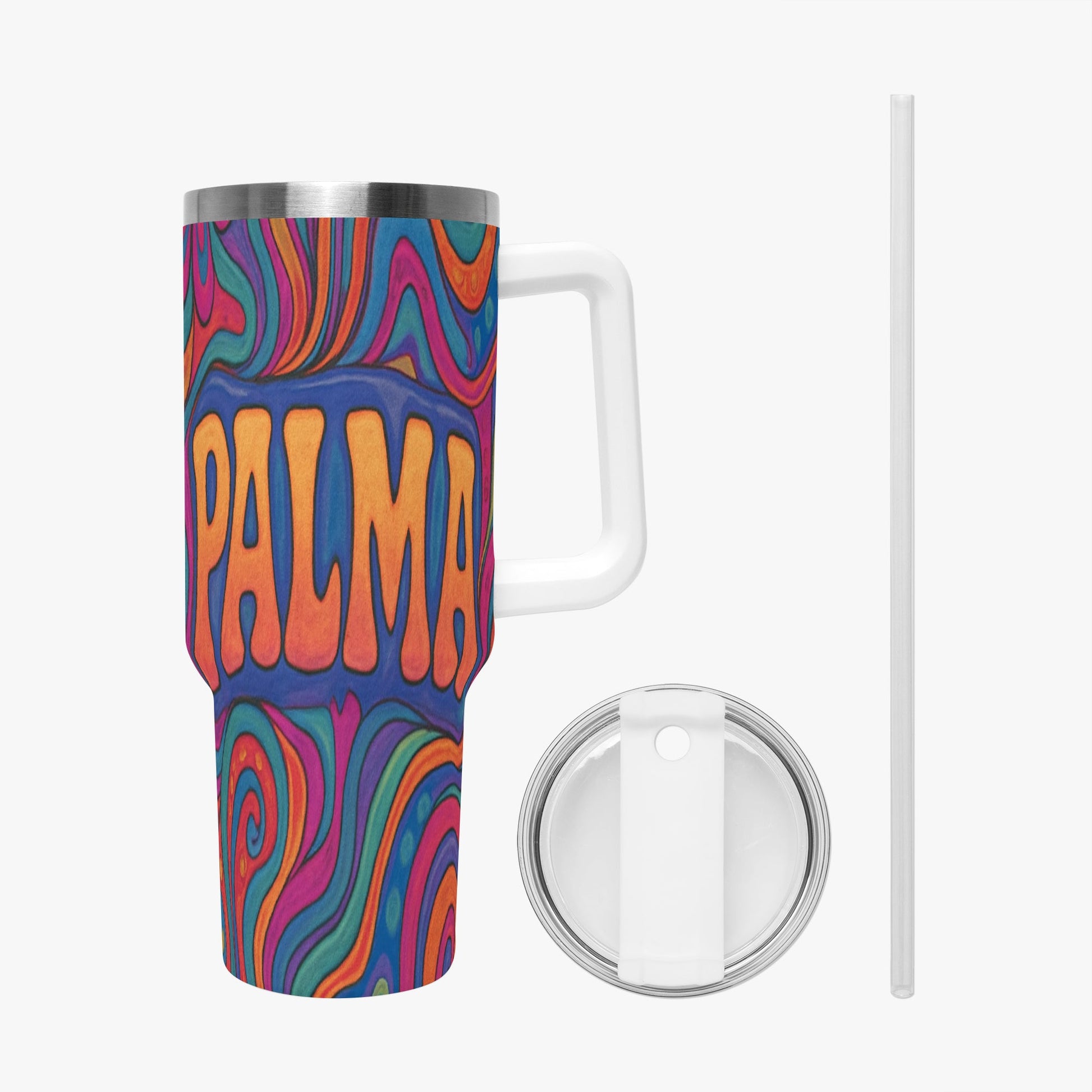 Cosmic Psychedelic 40oz Stainless Steel Car Tumbler - BeeBeeBuys