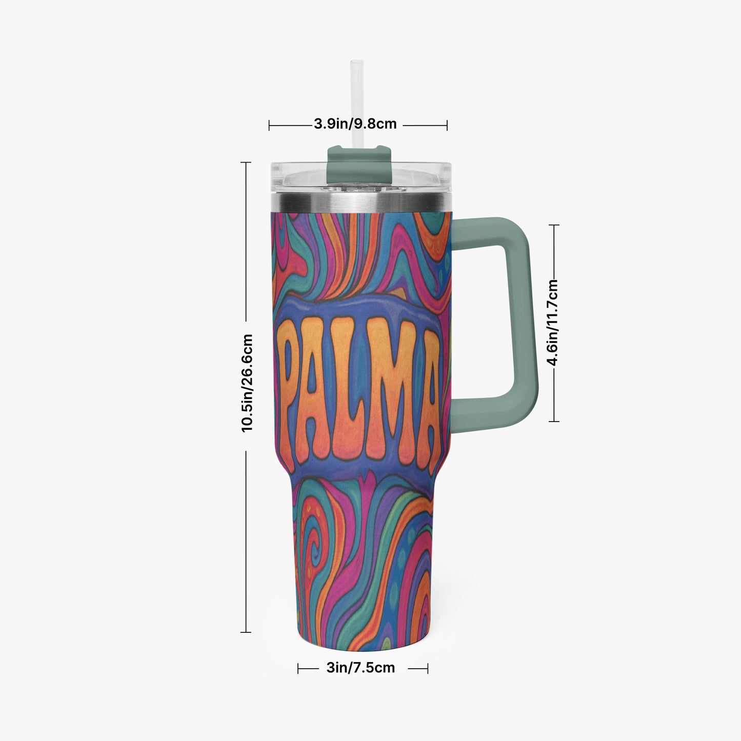Cosmic Psychedelic 40oz Stainless Steel Car Tumbler - BeeBeeBuys