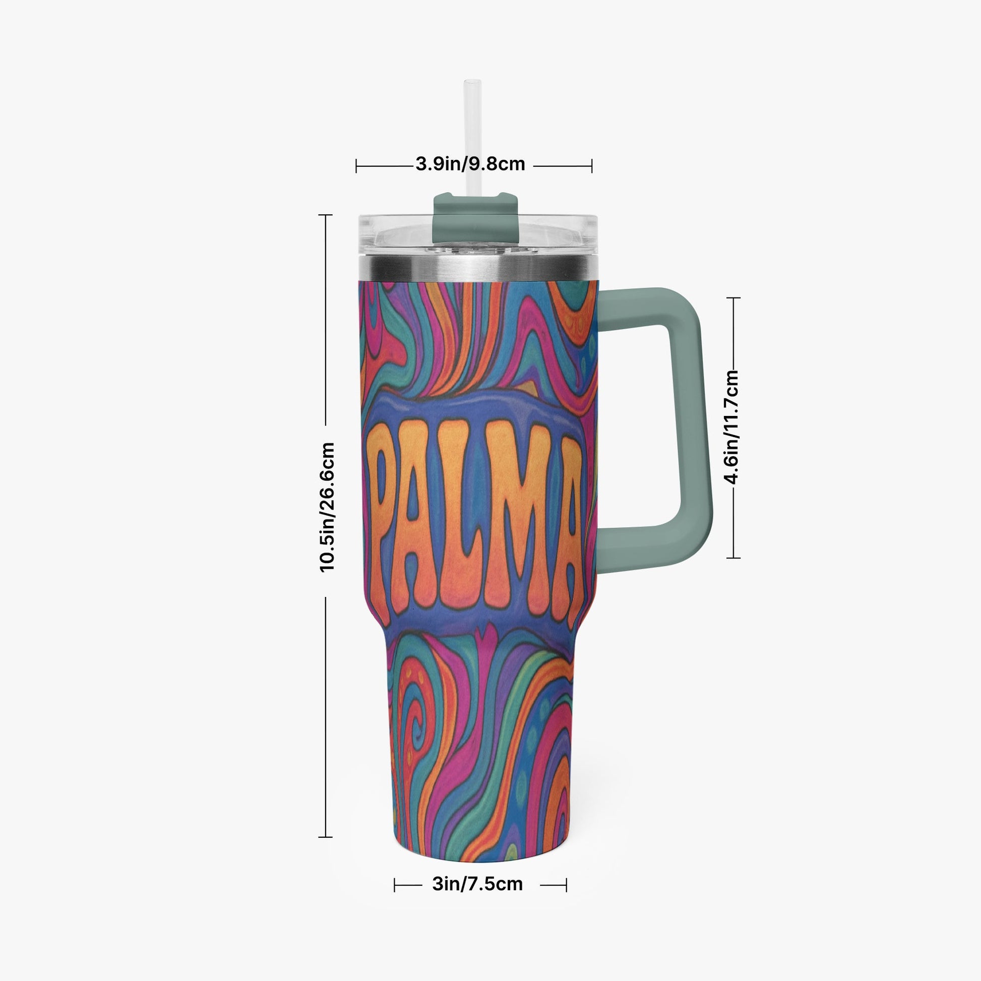 Cosmic Psychedelic 40oz Stainless Steel Car Tumbler - BeeBeeBuys