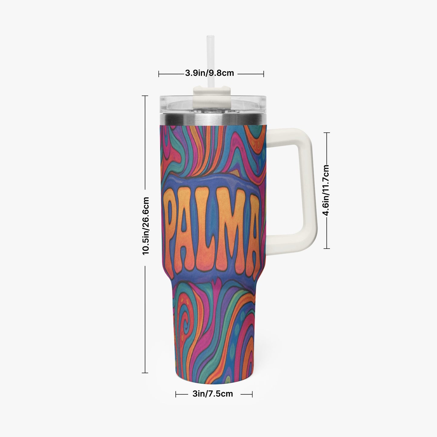 Cosmic Psychedelic 40oz Stainless Steel Car Tumbler - BeeBeeBuys