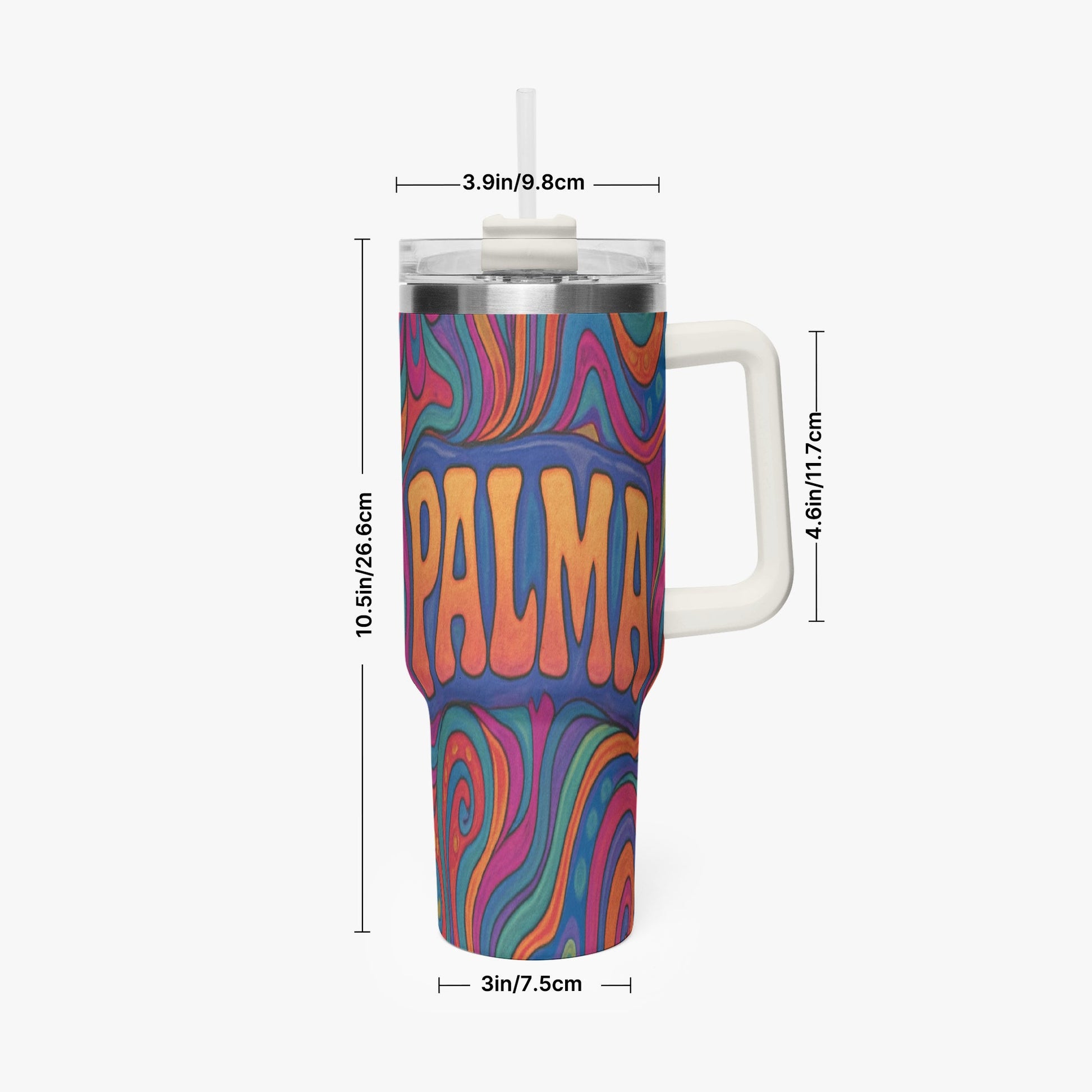 Cosmic Psychedelic 40oz Stainless Steel Car Tumbler - BeeBeeBuys