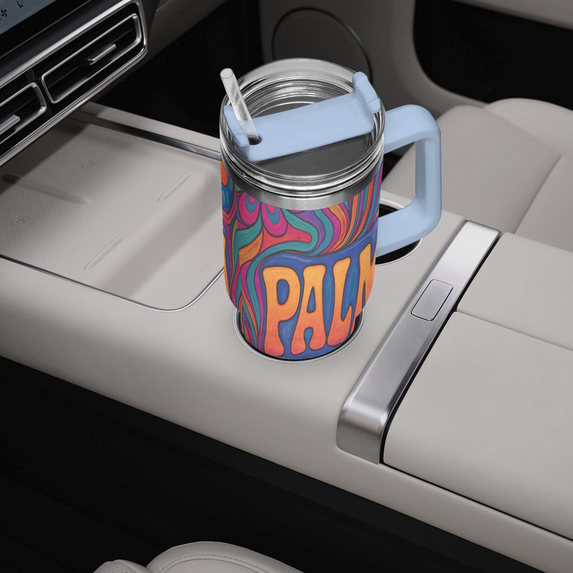 Cosmic Psychedelic 40oz Stainless Steel Car Tumbler - BeeBeeBuys