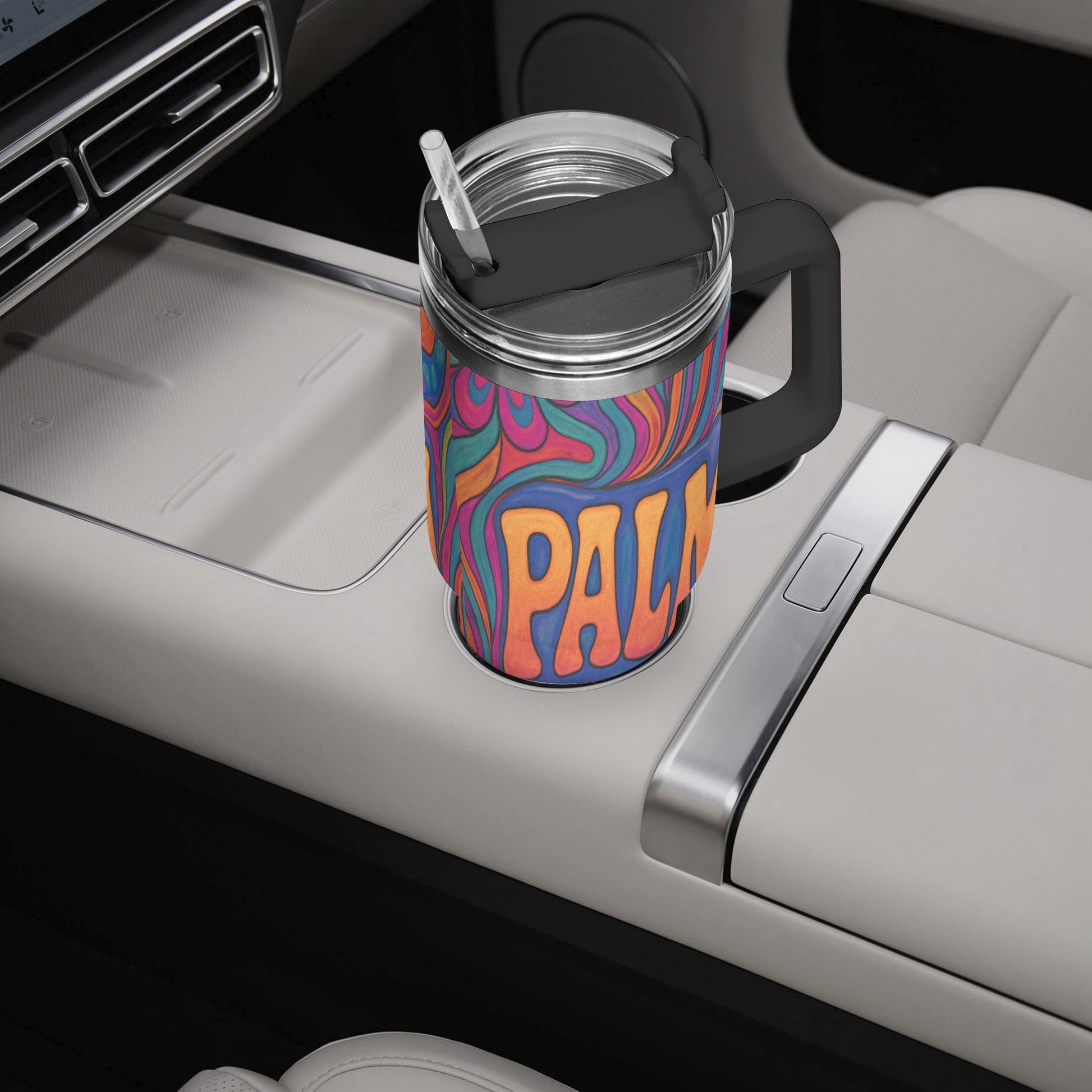 Cosmic Psychedelic 40oz Stainless Steel Car Tumbler - BeeBeeBuys