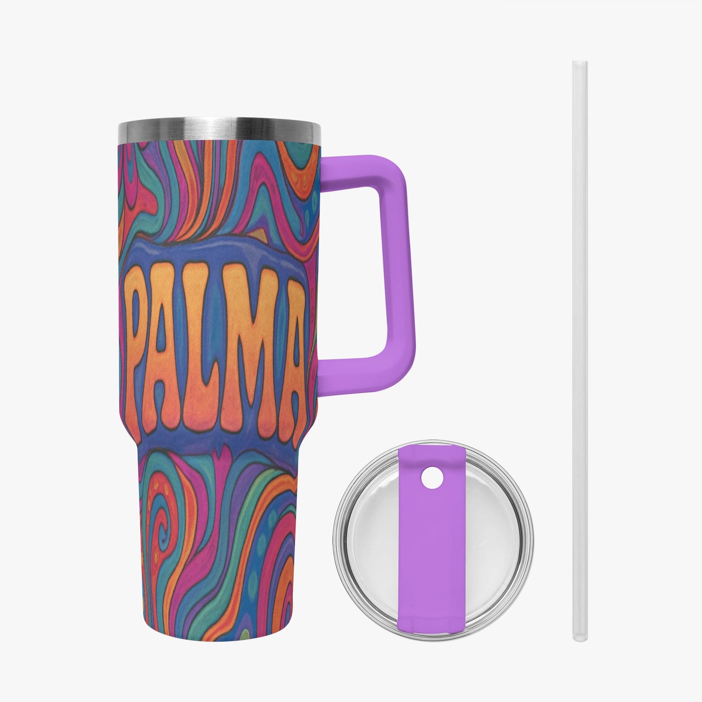 Cosmic Psychedelic 40oz Stainless Steel Car Tumbler - BeeBeeBuys