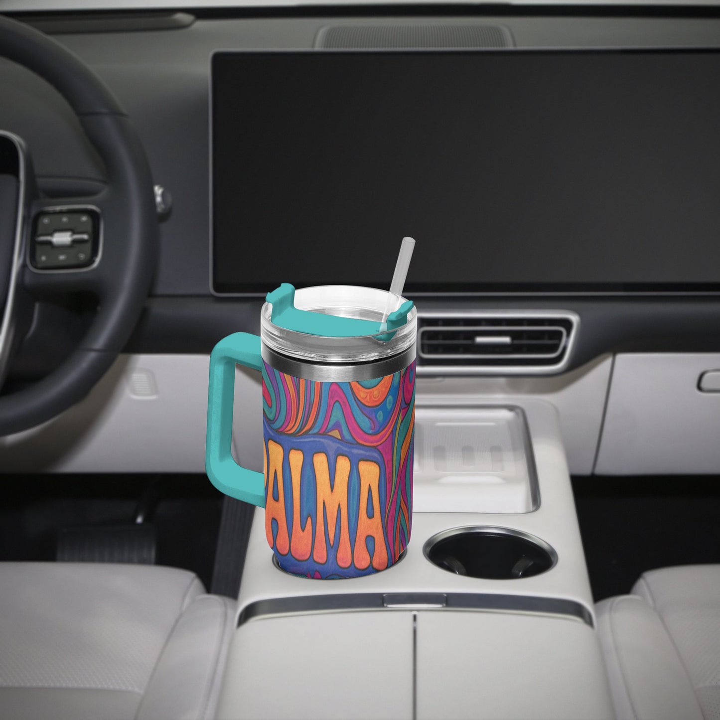 Cosmic Psychedelic 40oz Stainless Steel Car Tumbler - BeeBeeBuys