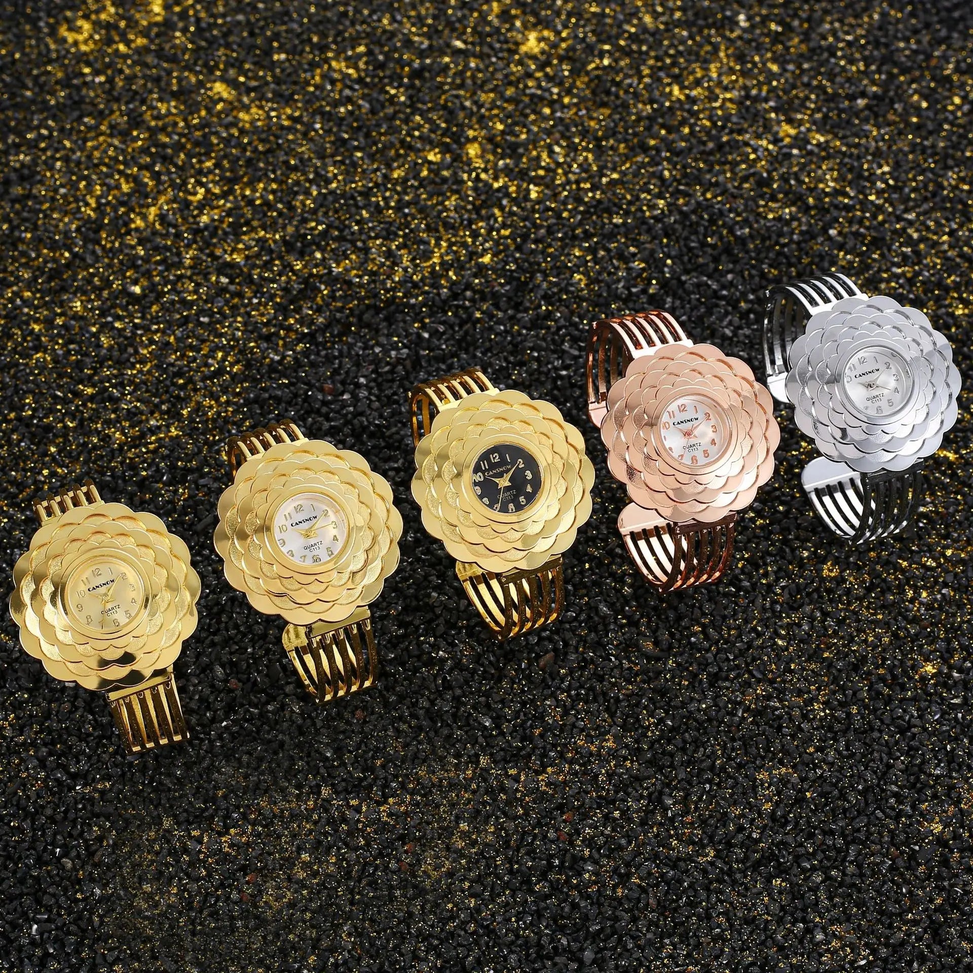 Diamond Flower Ladies Watch Stainless Steel Bracelet - Buy One Get One 🔥 - while supplies last - BeeBeeBuys