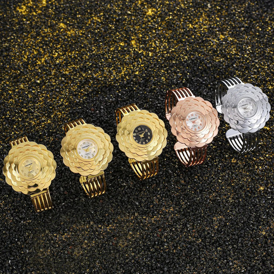 Diamond Flower Ladies Watch Stainless Steel Bracelet - Buy One Get One 🔥 - while supplies last - BeeBeeBuys