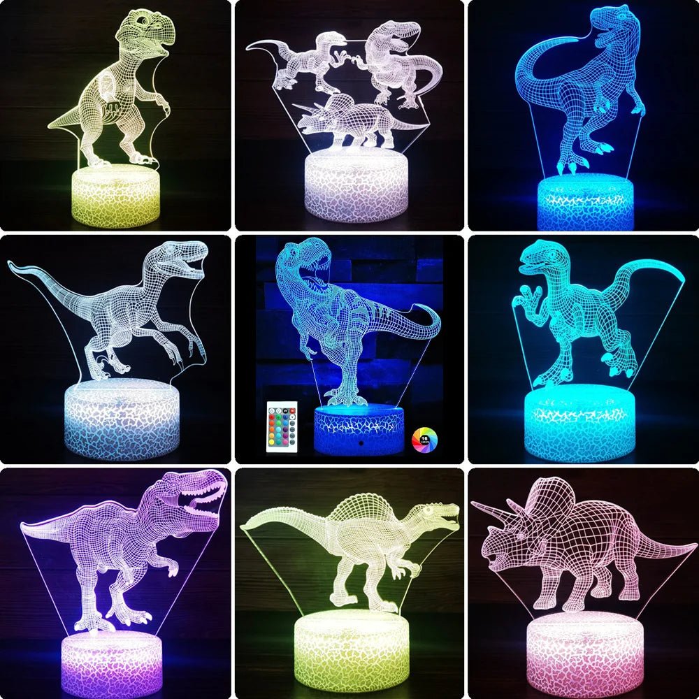 Dinosaur 3D LED Nigh tlight For Kids - BeeBeeBuys