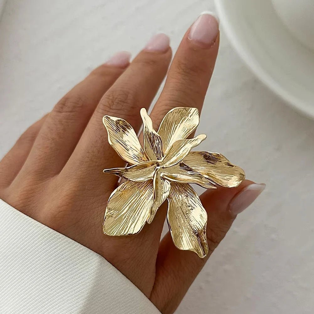 Exaggerated Bilayer Big Flower Ring for Women - Buy One Get One Free. 🔥 - BeeBeeBuys