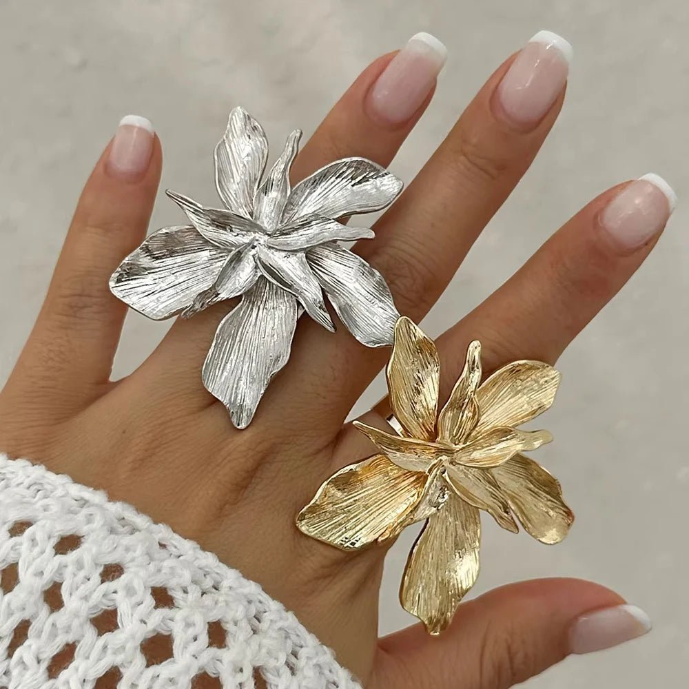 Exaggerated Bilayer Big Flower Ring for Women - Buy One Get One Free. 🔥 - BeeBeeBuys