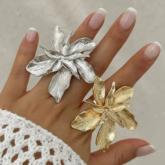Exaggerated Bilayer Big Flower Ring for Women - Buy One Get One Free. 🔥 - BeeBeeBuys