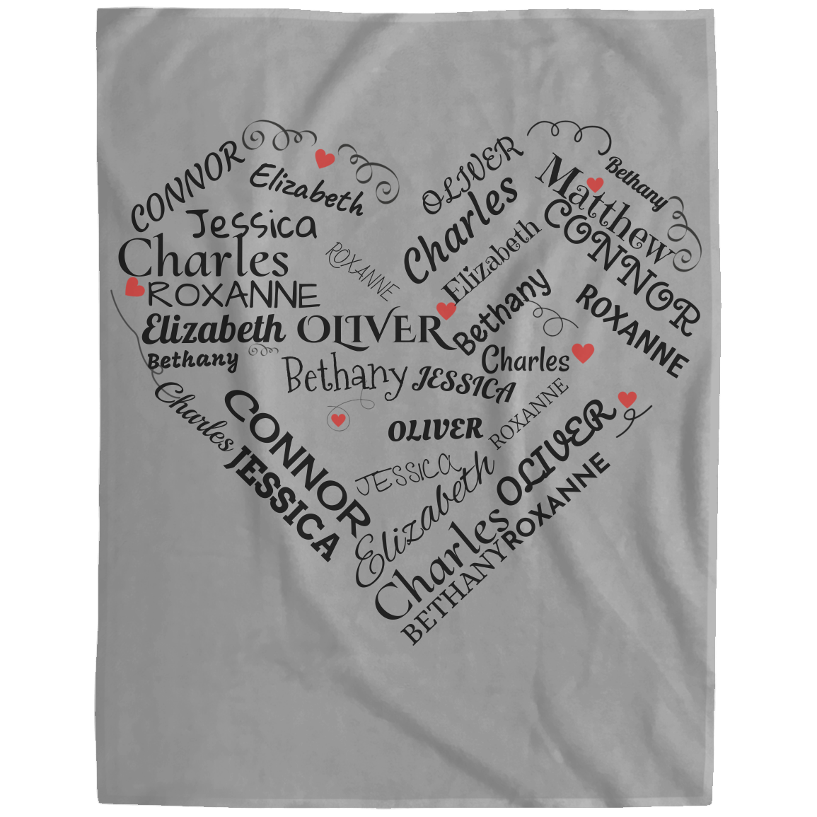 Loving Heart - Personalized Fleece Blanket - 60x80