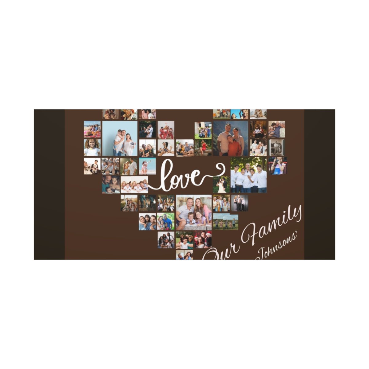 Family Heart Photo Canvas – The Ultimate Keepsake of Love - LIVE PREVIEW AVAILABLE🔥 - BeeBeeBuys
