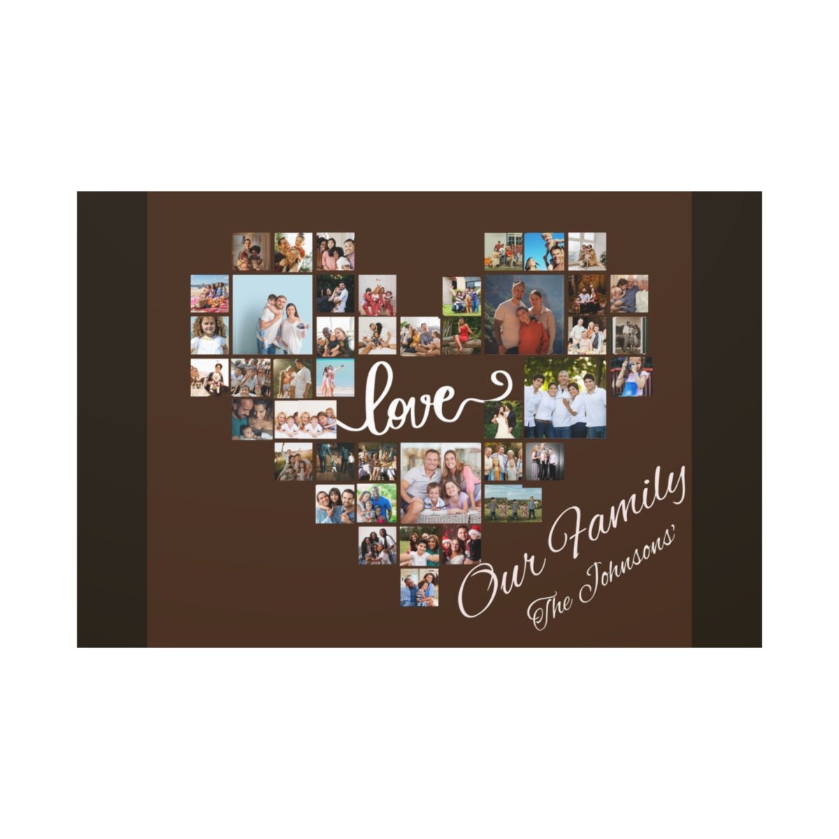 Family Heart Photo Canvas – The Ultimate Keepsake of Love - LIVE PREVIEW AVAILABLE🔥 - BeeBeeBuys