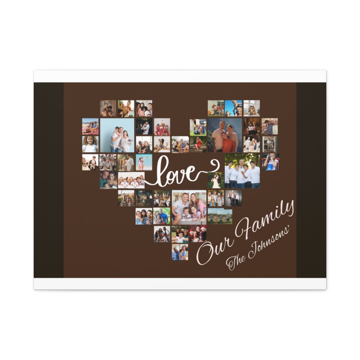 Family Heart Photo Canvas – The Ultimate Keepsake of Love - LIVE PREVIEW AVAILABLE🔥 - BeeBeeBuys
