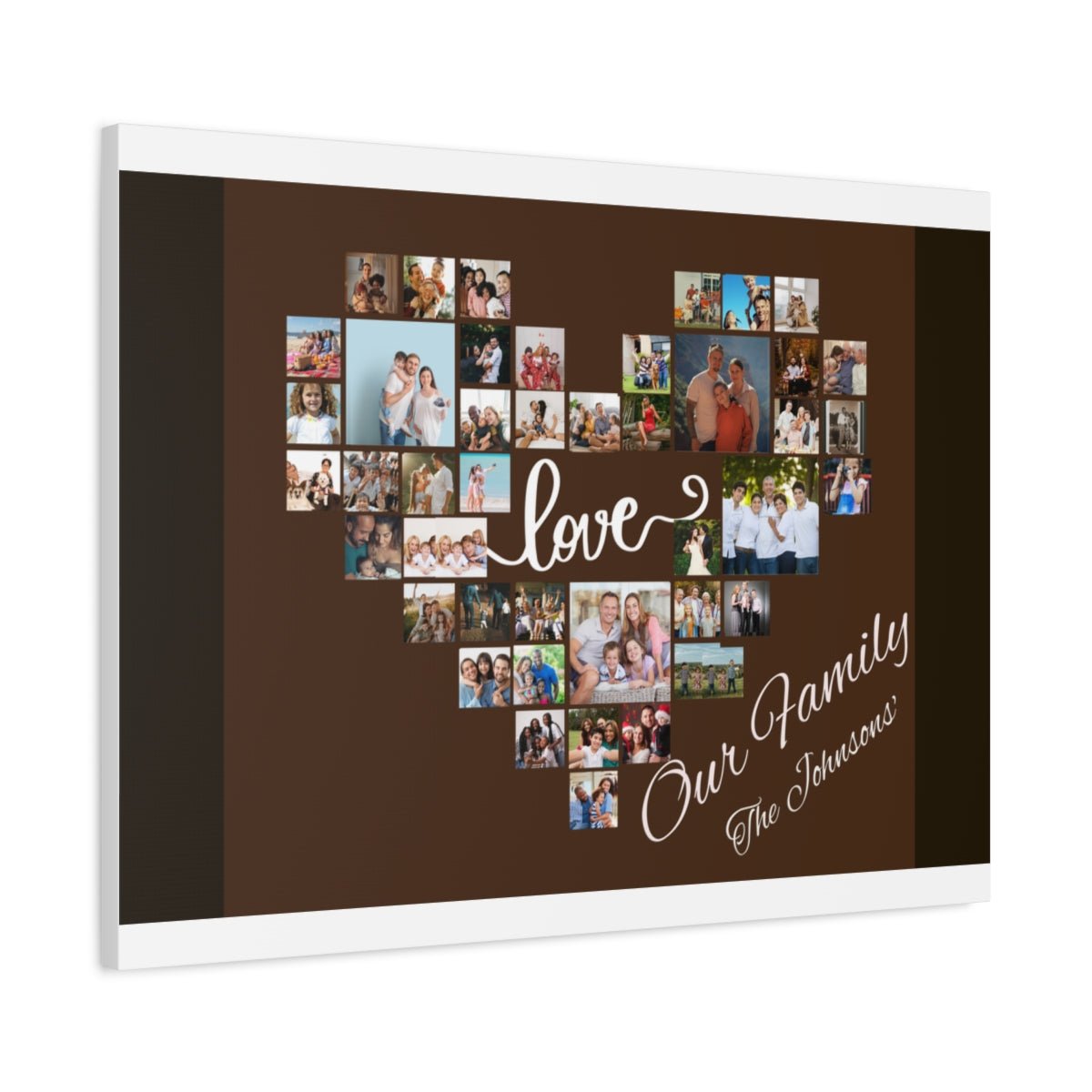 Family Heart Photo Canvas – The Ultimate Keepsake of Love - LIVE PREVIEW AVAILABLE🔥 - BeeBeeBuys