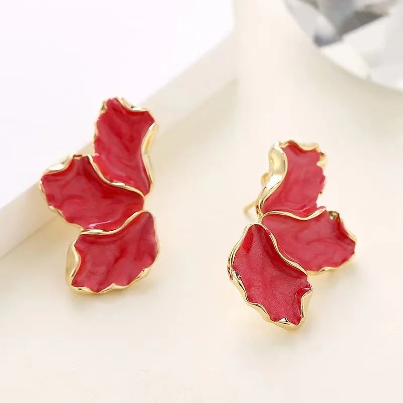 Fashion Delicate Gold Plated Irregular Back Earrings Heavy Design High Quality - BeeBeeBuys