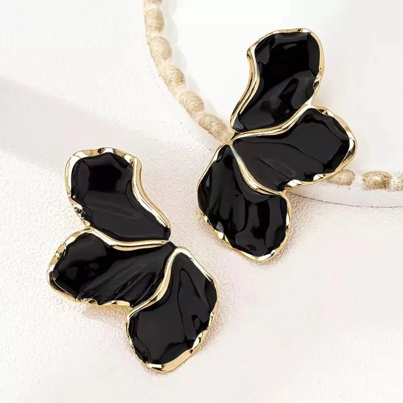 Fashion Delicate Gold Plated Irregular Back Earrings Heavy Design High Quality - BeeBeeBuys