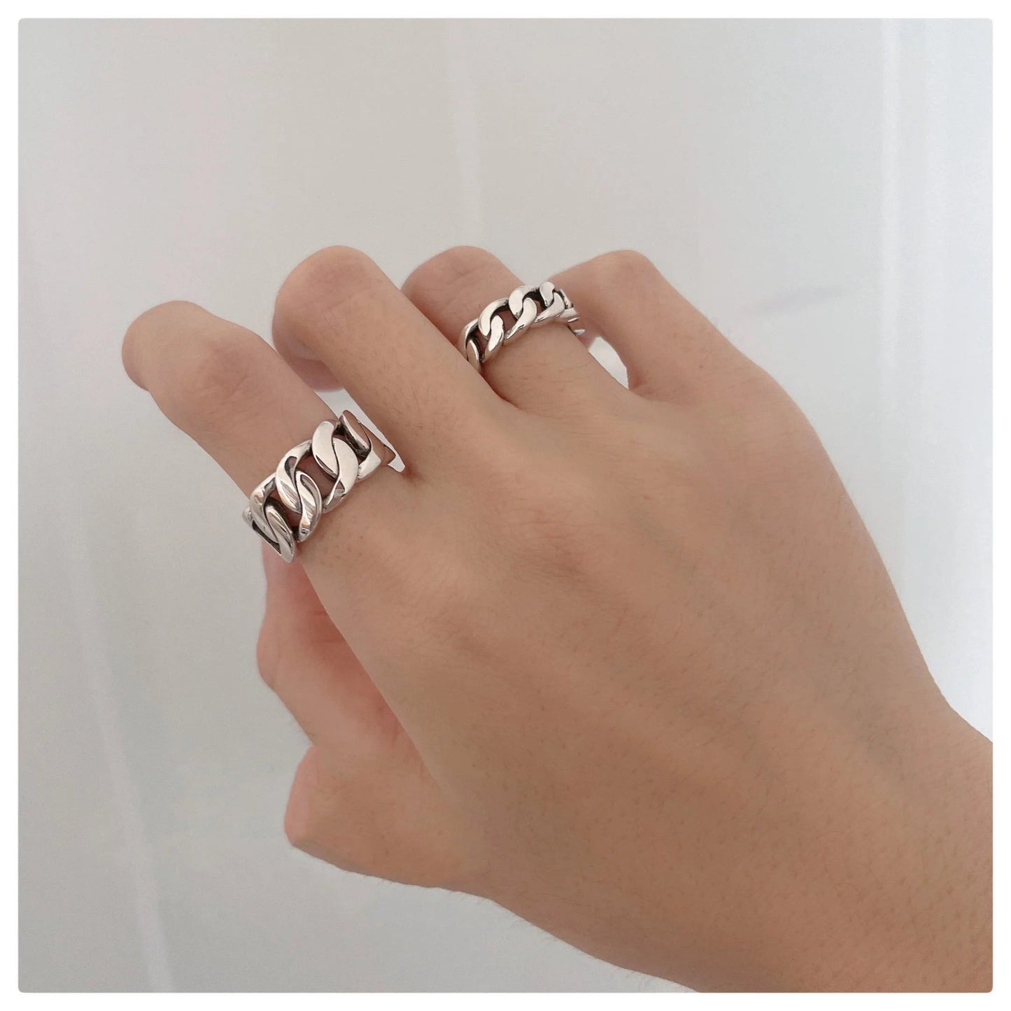 Geometric Adjustable Chain Ring - Buy One Get one Free - BeeBeeBuys