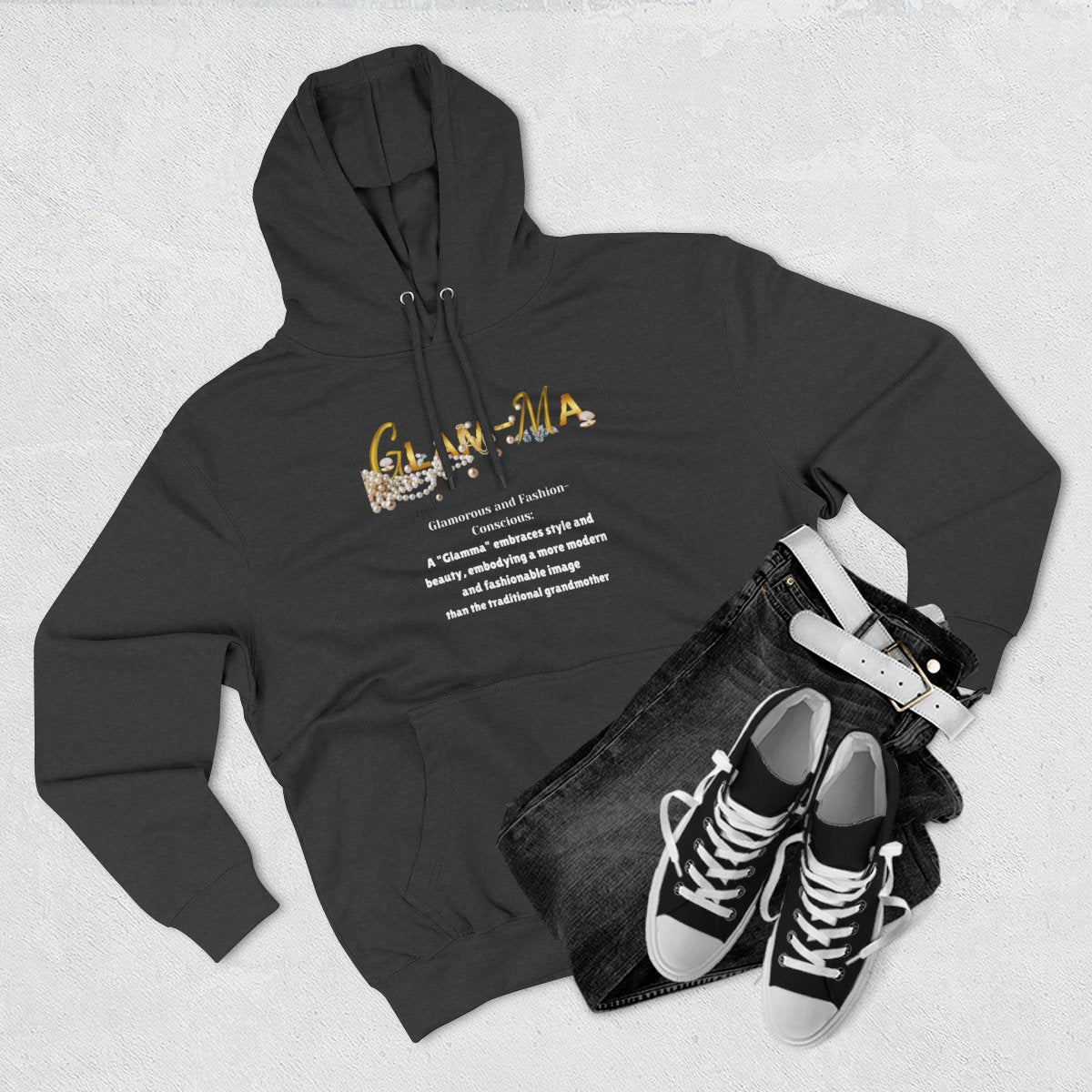 Glam - Ma Sweatshirt — For Grandmas Who Slay 👑✨Fleece Hoodie - BeeBeeBuys