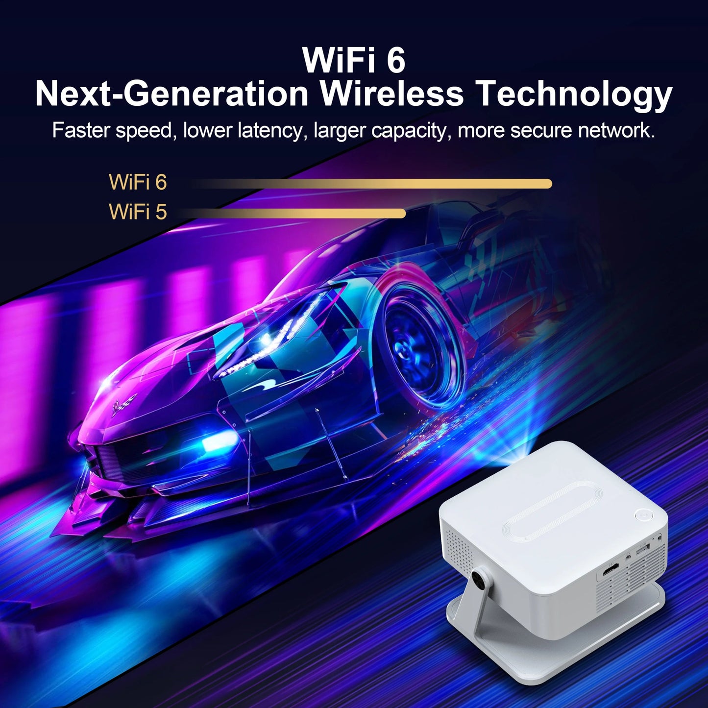 HA109 Portable Projector Digital Projector Android - BeeBeeBuys