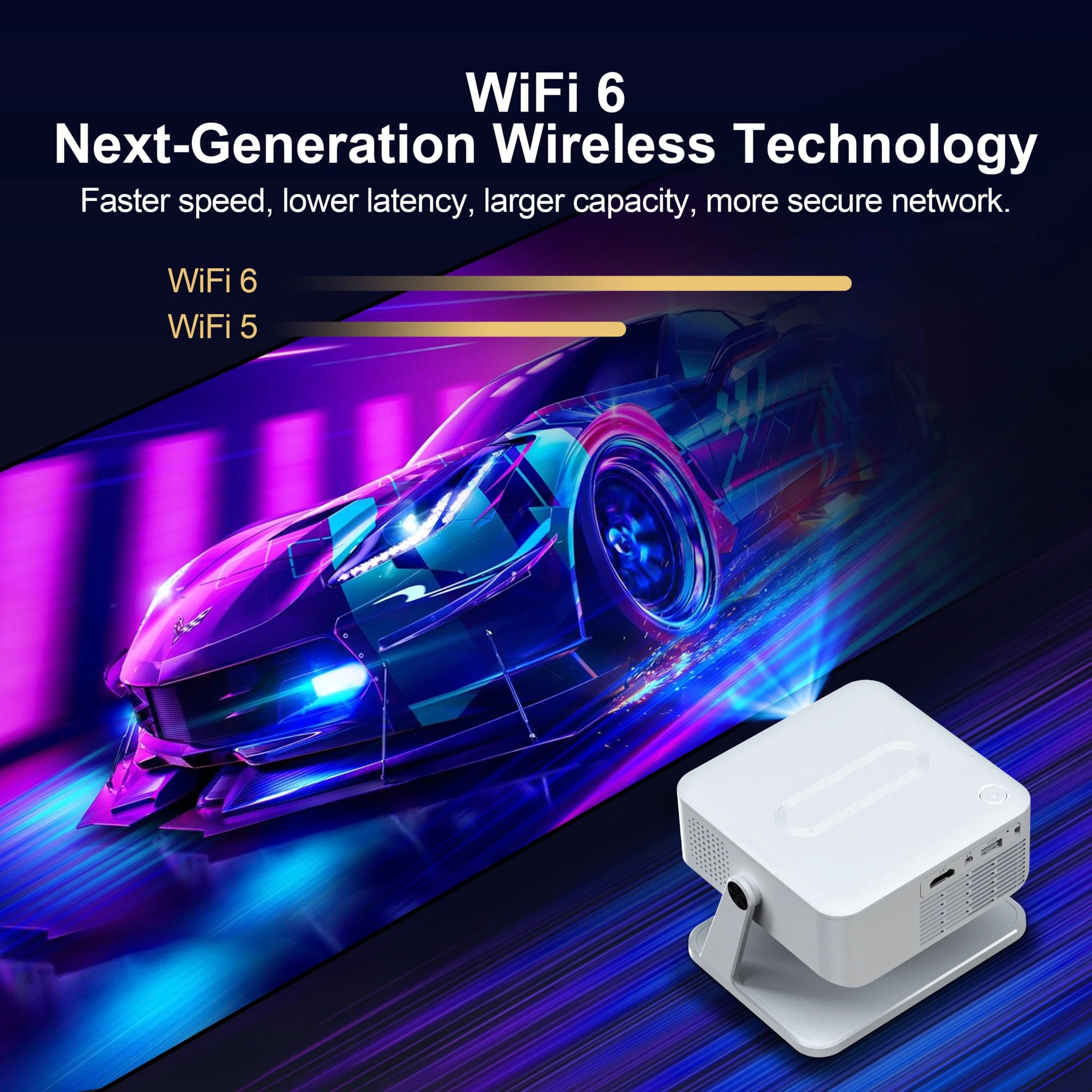 HA109 Portable Projector Digital Projector Android - BeeBeeBuys