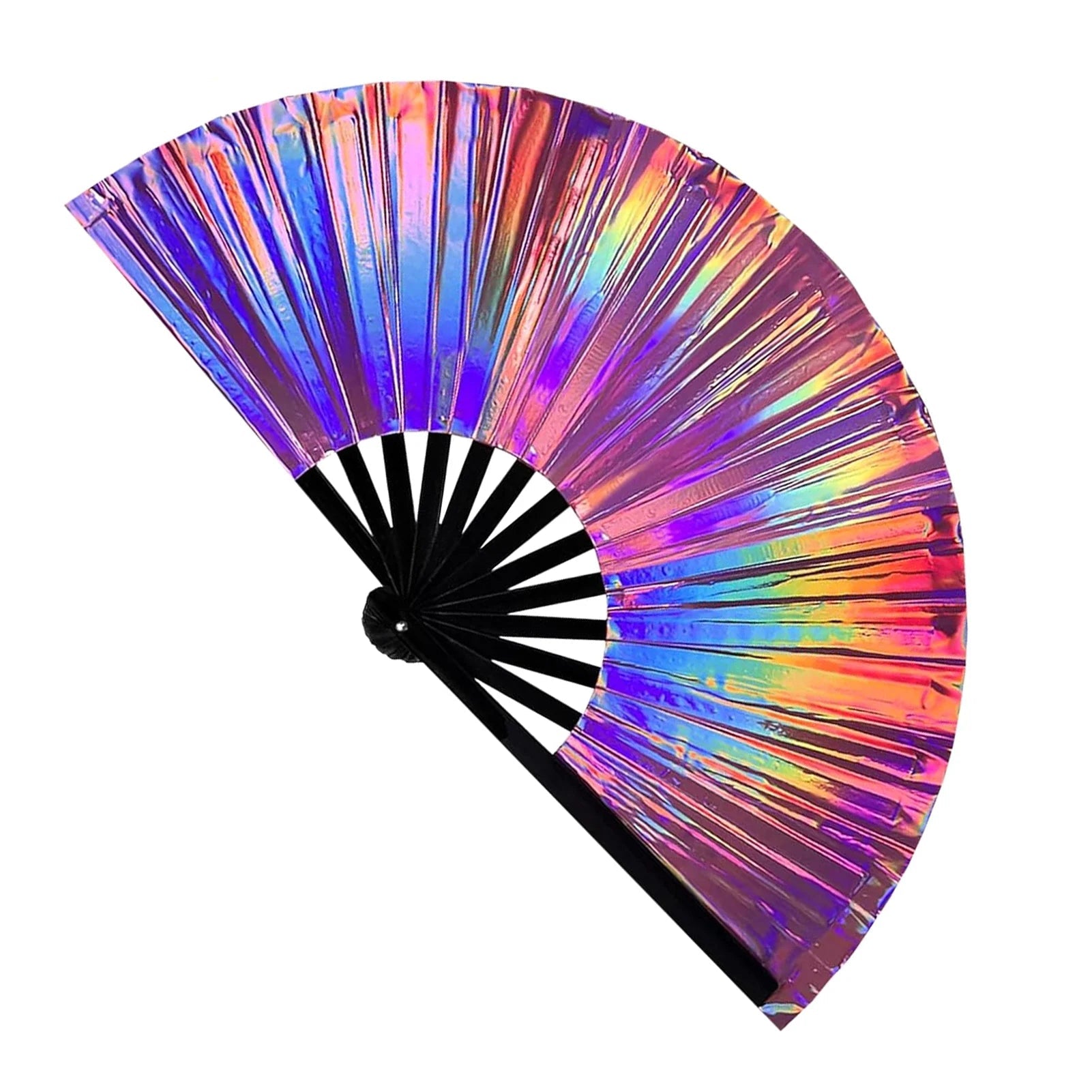 Holographic Hand Fan Raves Fans for Men Women - BeeBeeBuys