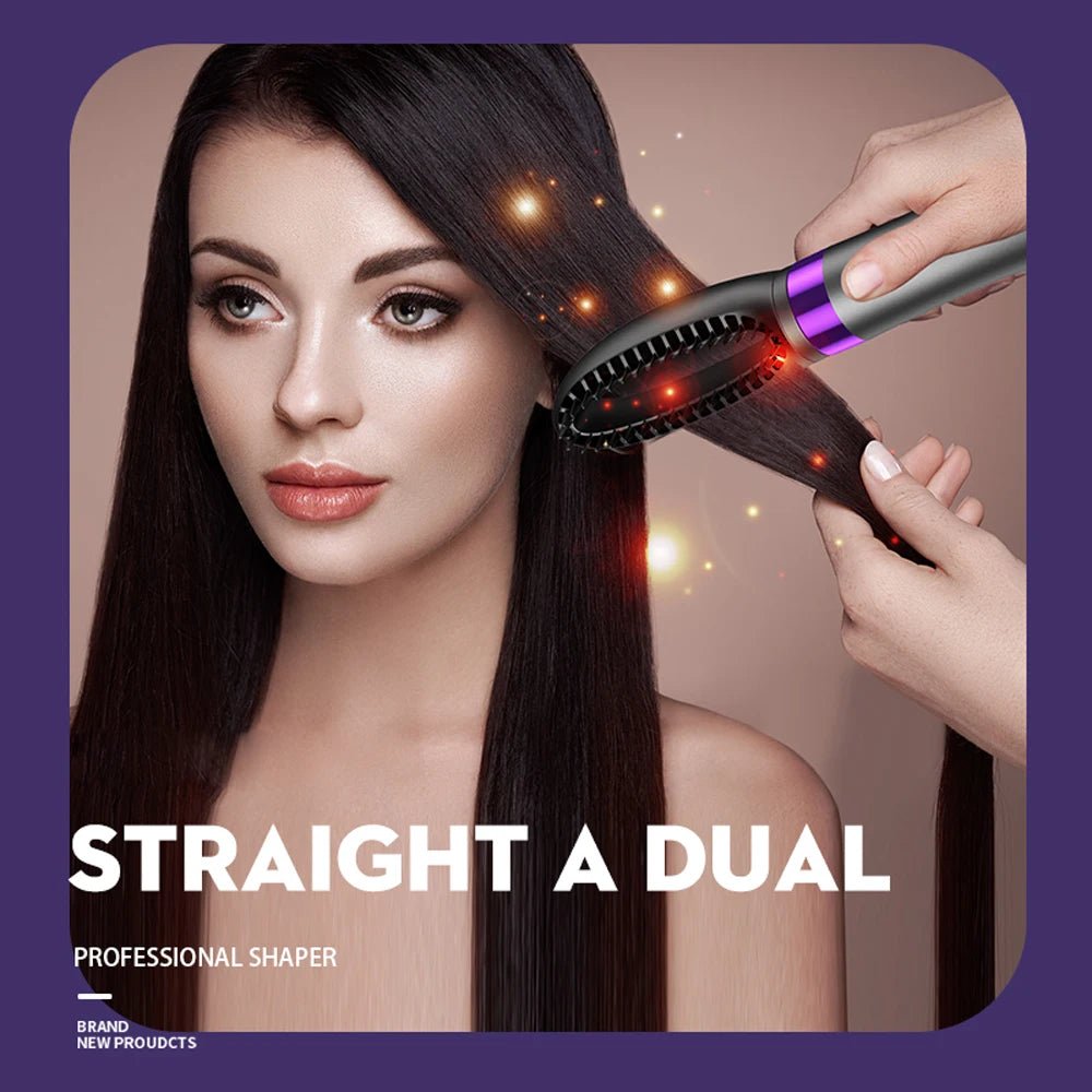 Hot Air Brush 5 In 1 Home Use Multi - functional Hair Dryer Styler Curler Straightener - BeeBeeBuys