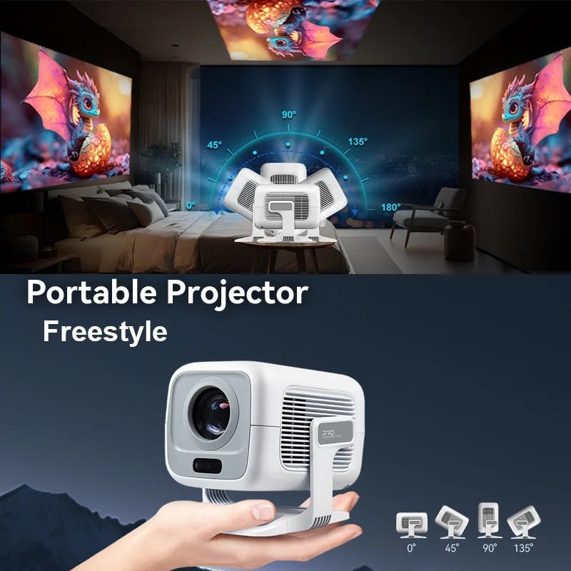 HUAWEISHI 4K Android Projector 4K Projector - BeeBeeBuys