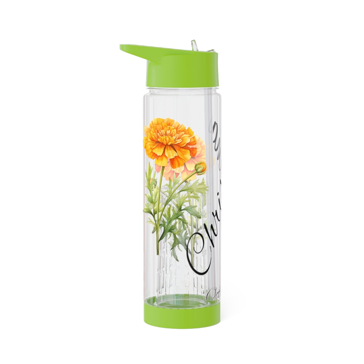 My Personalized Infuser Water Bottle - Birth month, Birth Flower, Your name - Free Shipping