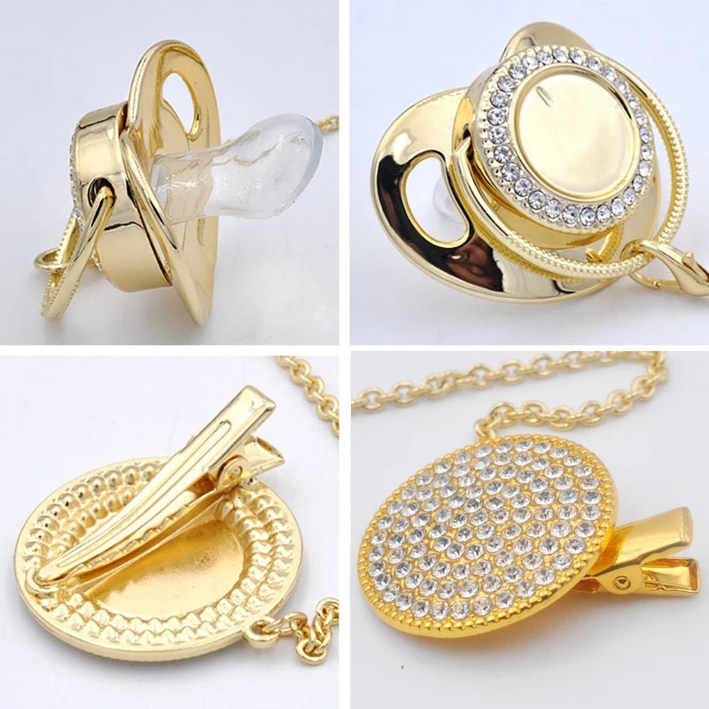 Leopard Gold Pacifier Clip 24 Name Initial Letter BPA Free Silicone Infant - 🔥 - Buy One get One - BeeBeeBuys