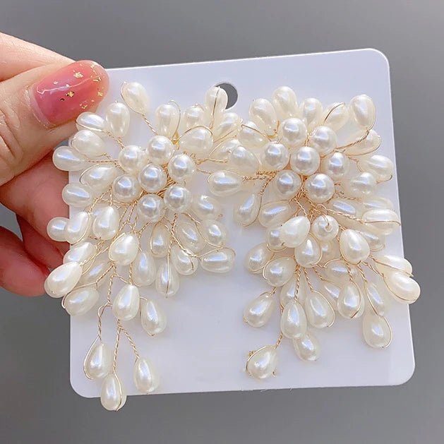 Luxury Handmade Beading Earring Bridal Wedding Party Jewelry - BeeBeeBuys