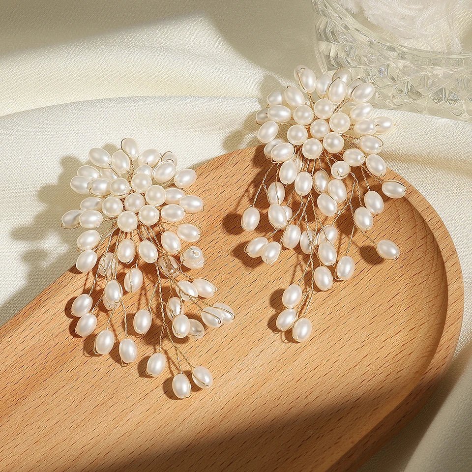 Luxury Handmade Beading Earring Bridal Wedding Party Jewelry - BeeBeeBuys
