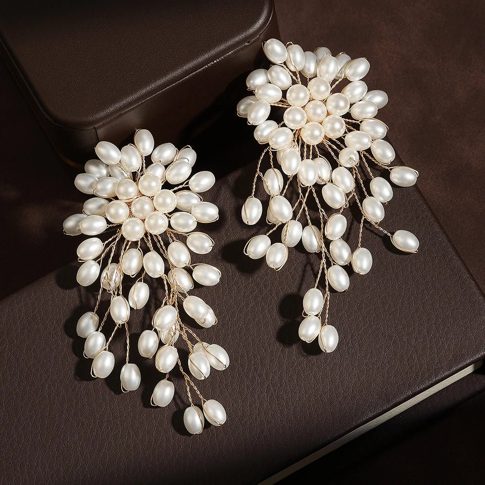 Luxury Handmade Beading Earring Bridal Wedding Party Jewelry - BeeBeeBuys