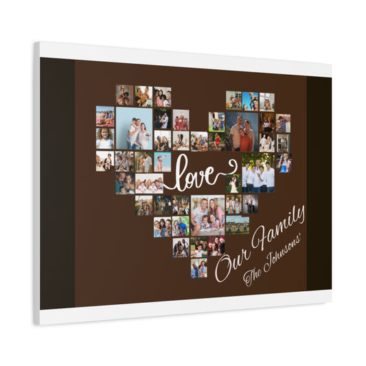 Family Heart Photo Canvas – The Ultimate Keepsake of Love - LIVE PREVIEW AVAILABLE🔥