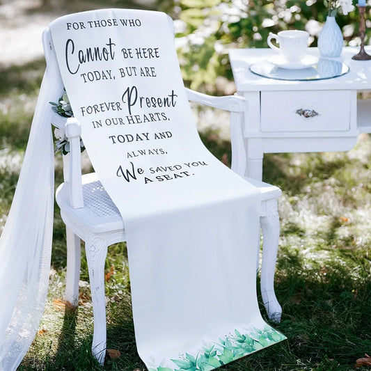 Memorial Wedding Chair Banner for Someone in Heaven - BeeBeeBuys